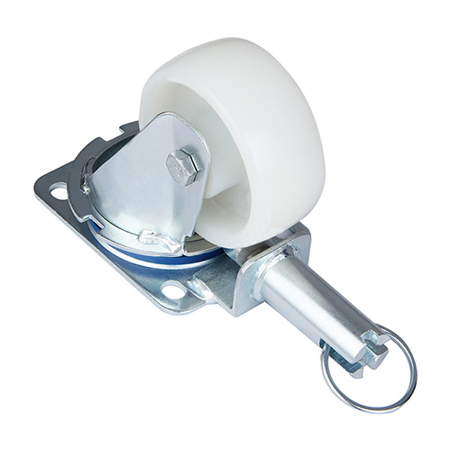 White Injection Polypropylene Swivel Castor with Directional Lock