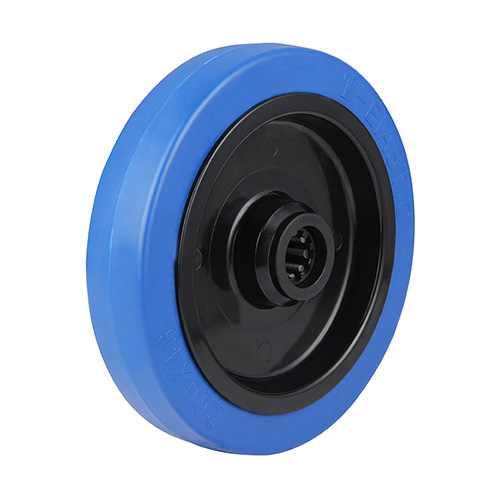 Wheels For Blue Elastic Rubber Tread