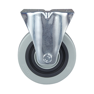Grey Polyamide Sandwich Fixed Castor with Roller Bearing