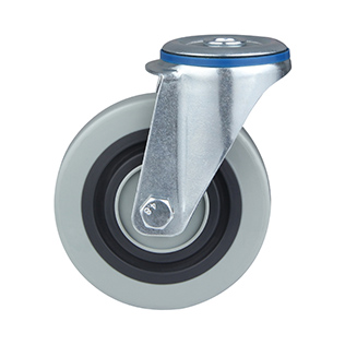 Grey Polyamide Sandwich Swivel Castor with Bolt Hole with Roller Bearing