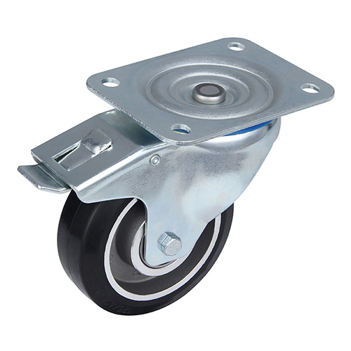 Black Elastic Rubber Castors