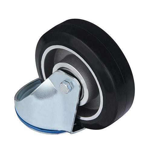 Black Elastic Rubber Castors