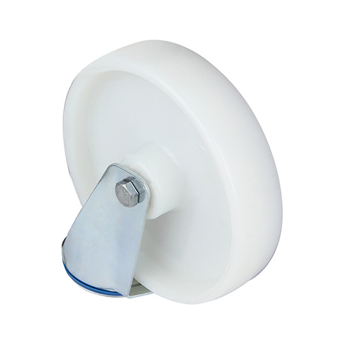 White Injection Polypropylene Swivel Castor with Bolt Hole