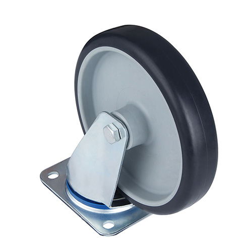 Grey Thermoplastic Rubber Swivel Castor