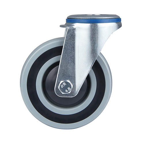 Grey Polypropylene Sandwich Swivel Castor with Bolt Hole 