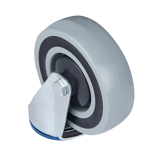 Grey Polypropylene Sandwich Swivel Castor with Bolt Hole 