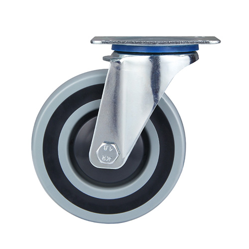 Grey Polypropylene Sandwich Swivel Castor with Central Ball Bearing