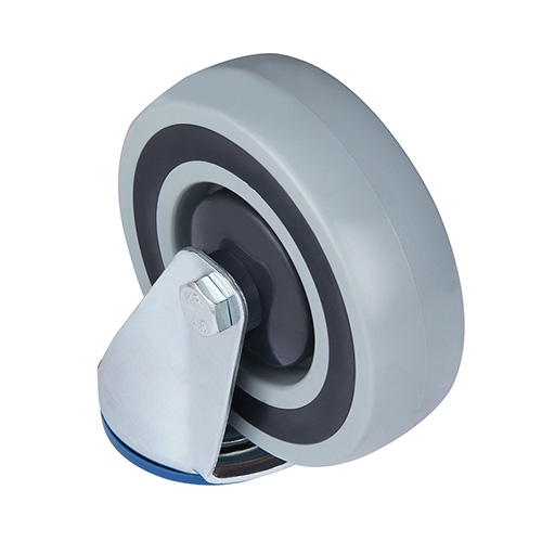 Grey Polypropylene Sandwich Swivel Castor with Bolt Hole with Central Ball Bearing