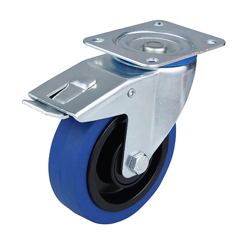 Grey Elastic Rubber Castors for Central Ball Bearing