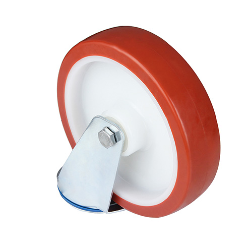 Red Injection Polyurethane Swivel Castor with Bolt Hole