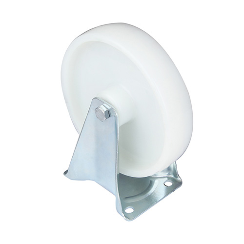 White Polyamide Fixed Castors