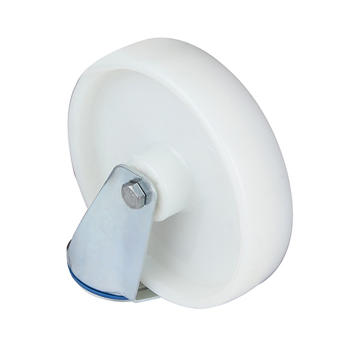 White Polyamide Swivel Castor With Bolt Hole 