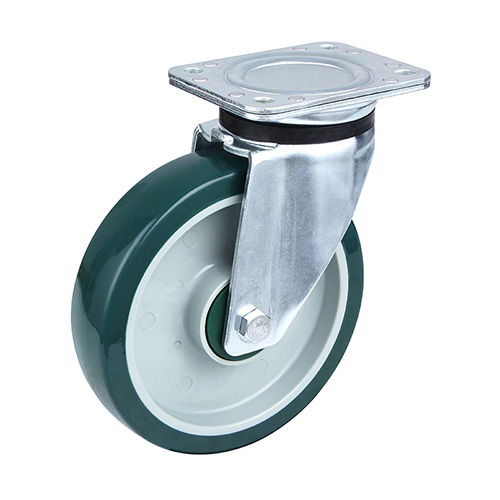 Green Polyurethane Heavy Duty Swivel Castor