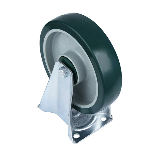 Green Polyurethane Heavy Duty Fixed Castor