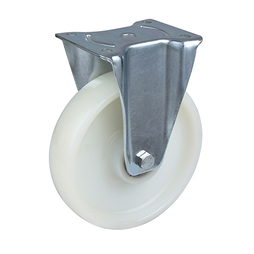 White Polyamide Heavy Duty Fixed Castors