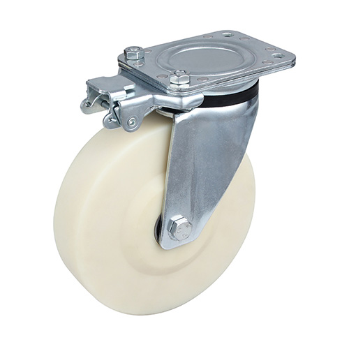 White Casting-Polyamide Heavy Duty Industrial Swivel Castor with Directional Lock