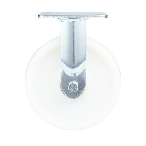 White Polyamide Super Heavy Duty Fixed Castors