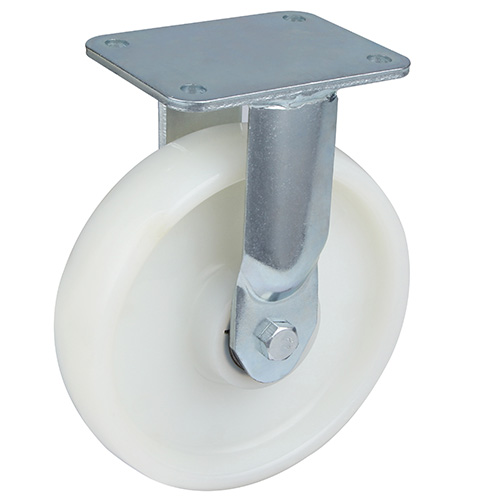 White Polyamide Super Heavy Duty Fixed Castors