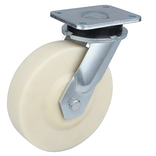 White MC Polyamide Super Heavy Duty Swivel Castor