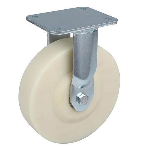 White MC Polyamide Super Heavy Duty Fixed Castors