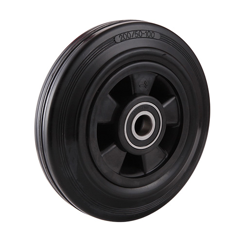 Wheels For Black Rubber Tread with Two Ball Bearings