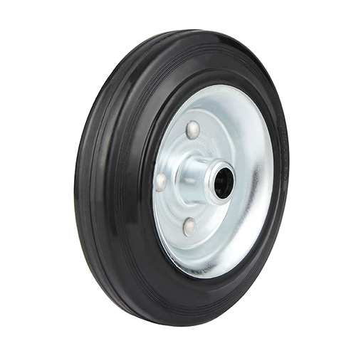 Wheels For Black Rubber Tread with Pressed Steel Wheel Centre