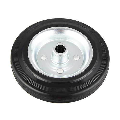 Wheels For Black Rubber Tread with Pressed Steel Wheel Centre