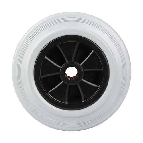 Wheel For Grey Rubber Tread with Black Polypropylene Wheel Centre