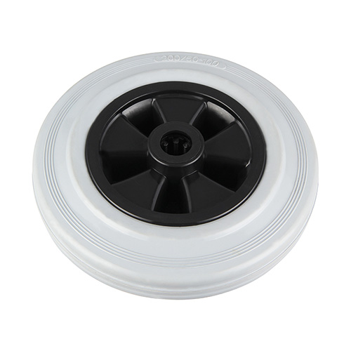 Wheel For Grey Rubber Tread with Black Polypropylene Wheel Centre