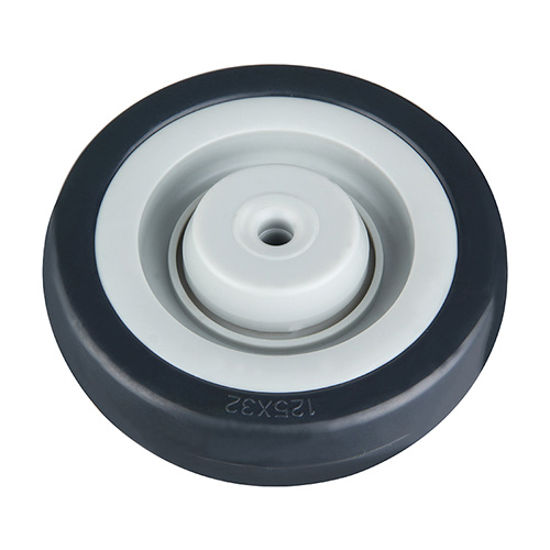 Wheel For Grey Rubber Tread with Grey Plastic Tread Guards