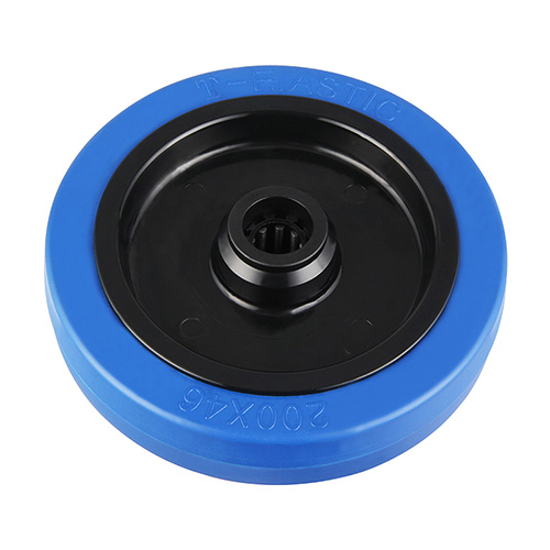 Wheels For Blue Elastic Rubber Tread