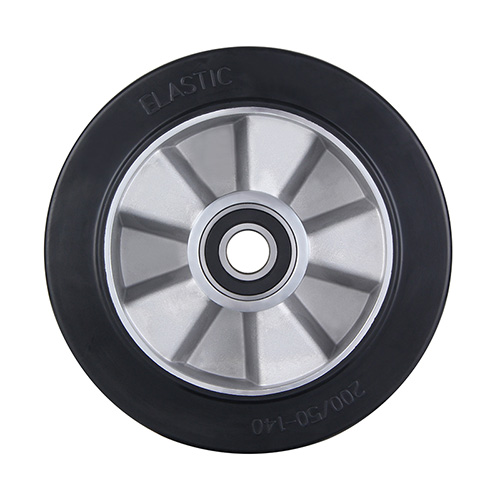 Wheels For Black Elastic Rubber Tread with Two Ball Bearings