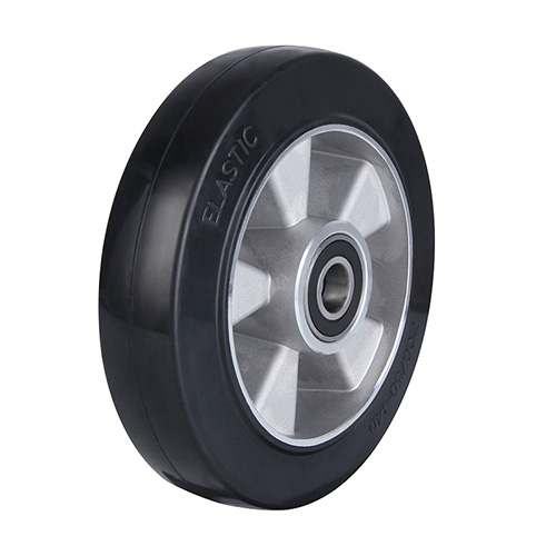 Wheels For Black Elastic Rubber Tread with Two Ball Bearings
