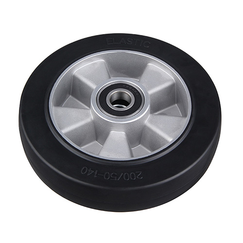 Wheels For Black Elastic Rubber Tread with Two Ball Bearings