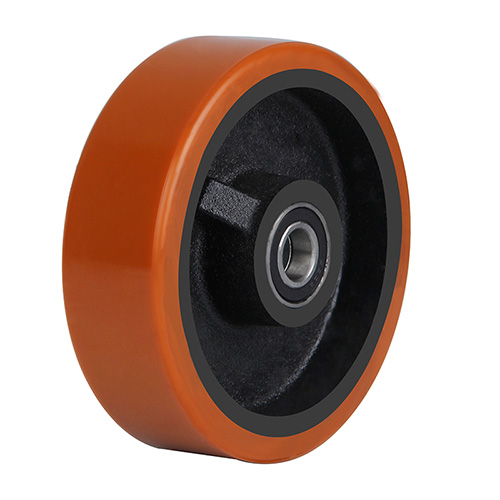 Brown Casting Polyurethane Wheels with Silvery Casting-iron Wheel Centre