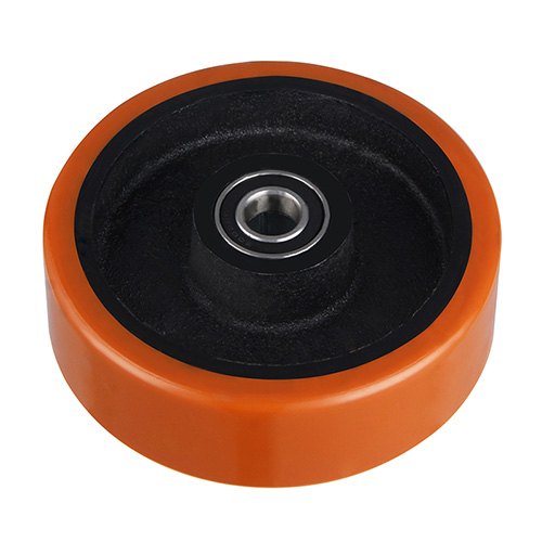 Brown Casting Polyurethane Wheels with Silvery Casting-iron Wheel Centre