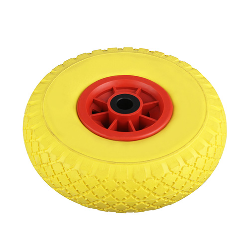 Wheels for Foam Polyurethane Tread with Red Polyopylene Wheel Centre
