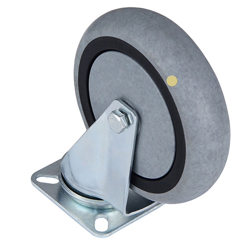 Grey Electric Conduction Thermoplastic Rubber Institutional Swivel Castors
