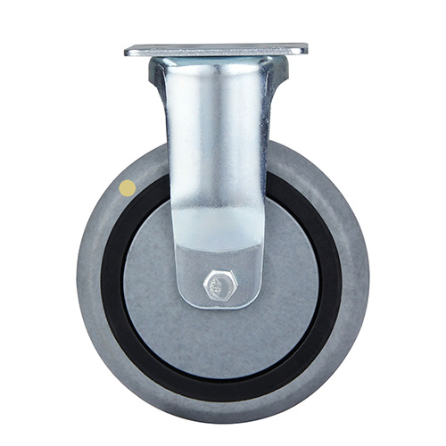 Grey Electric Conduction Thermoplastic Rubber Institutional Fixed Castors