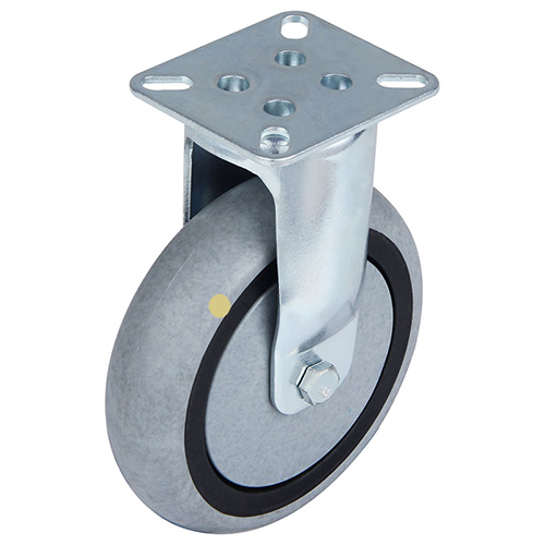 Grey Electric Conduction Thermoplastic Rubber Institutional Fixed Castors