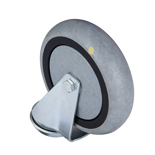 Grey Electric Conduction Thermoplastic Rubber Institutional Swivel Castor with Bolt Hole 