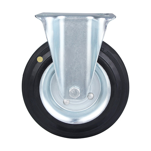 Black Electric Conduction Rubber Fixed Castors