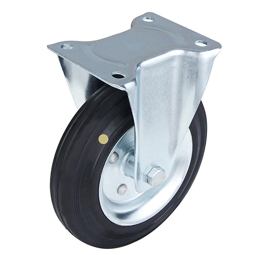 Black Electric Conduction Rubber Fixed Castors