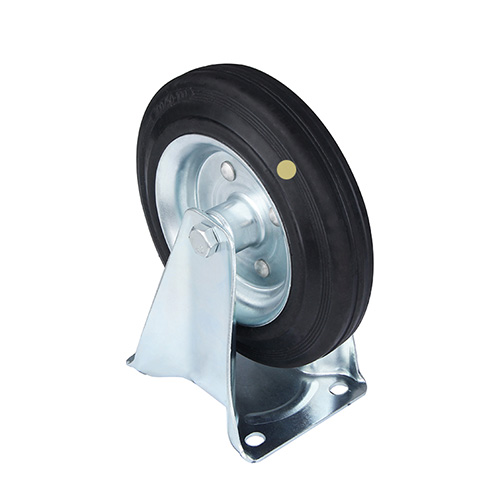 Black Electric Conduction Rubber Fixed Castors