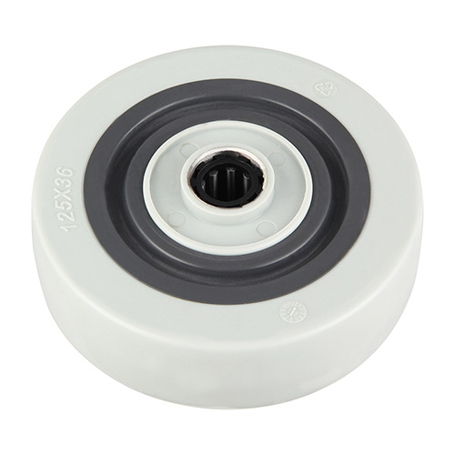 Injection Polyamide Wheels with Grey Polyamide And Dark Grey Elastic Rubber Wheel Centre