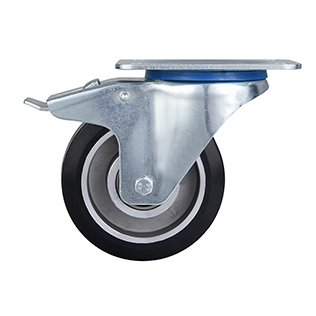 Black Elastic Rubber Castors