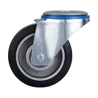 Black Elastic Rubber Castors