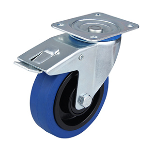 Grey Elastic Rubber Castors for Central Ball Bearing