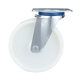 White Polyamide Swivel Castors