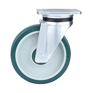Green Polyurethane Heavy Duty Swivel Castor